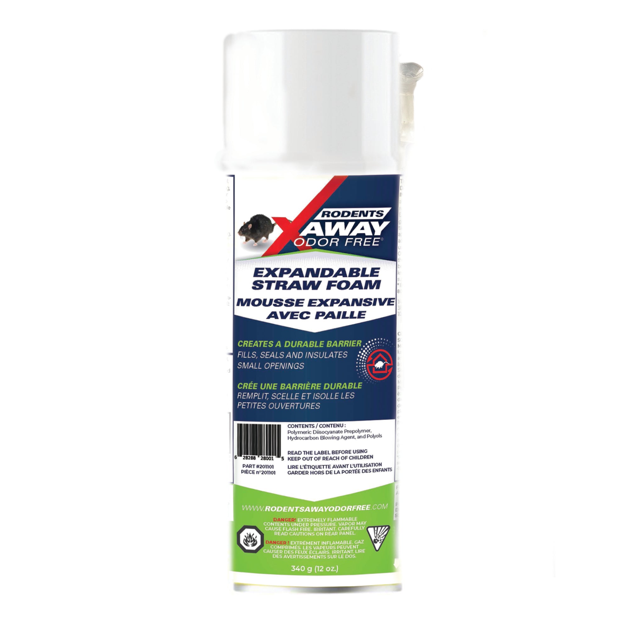 Rodents Away Odor Free, Expandable Straw Foam, 340 g (12 oz.)